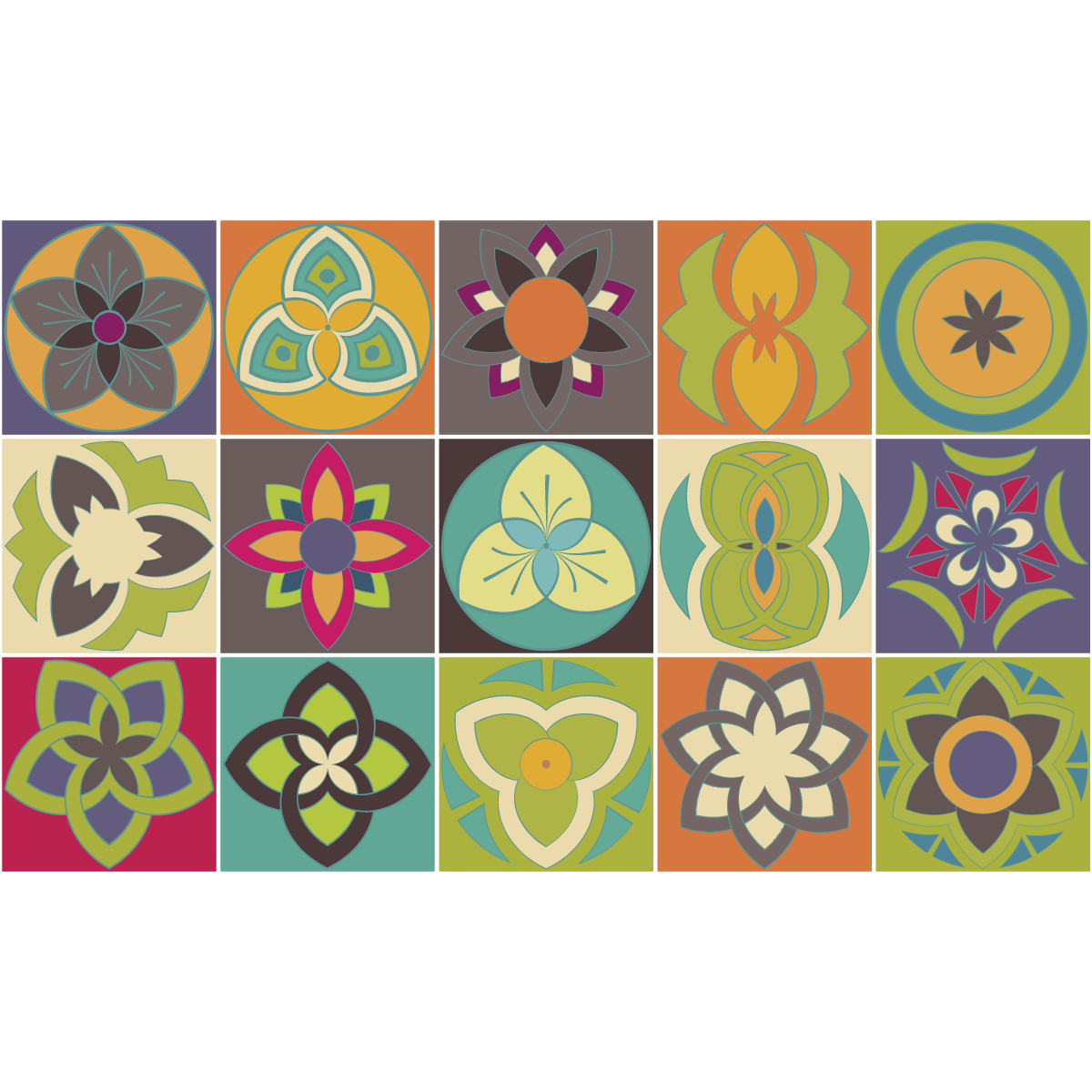 15 adesivo piastrelle azulejos Viñales - Sticker adesivo - adesivi murali - 15stickers15x15cm - 2