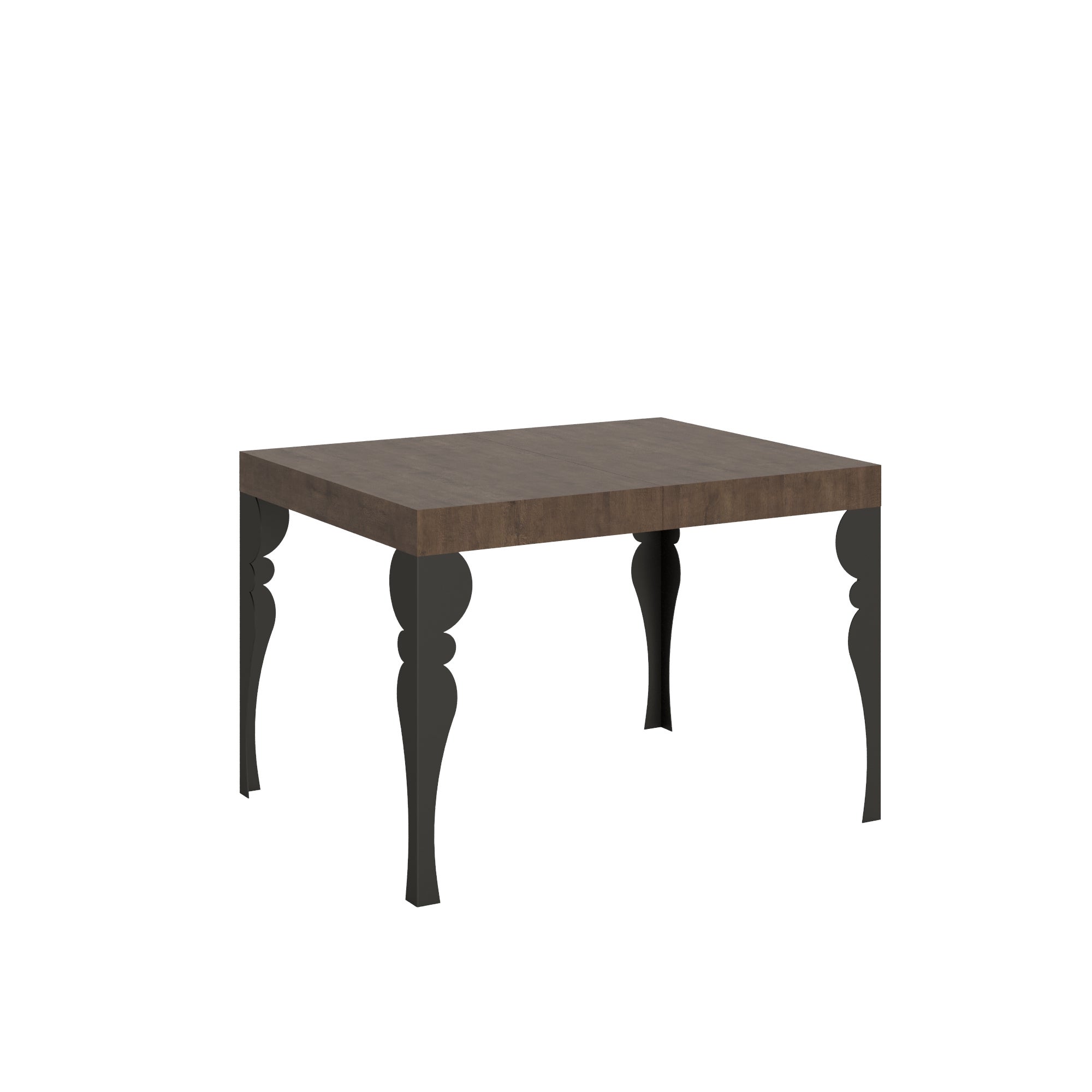 Stół rozkładany 80x120/204 cm Paxon orzech antracyt rama