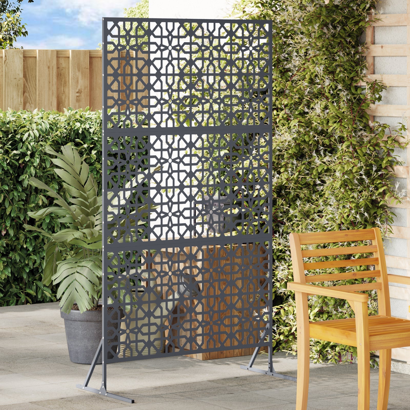 Ekran prywatności Antracyt 100 x 50 x 180 cm Stal vidaXL