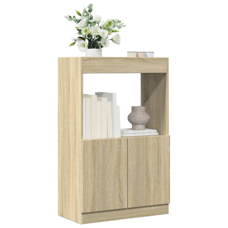 Wysoka szafka, db sonoma, 63x33x100 cm, materiał drewnopochodny vidaXL