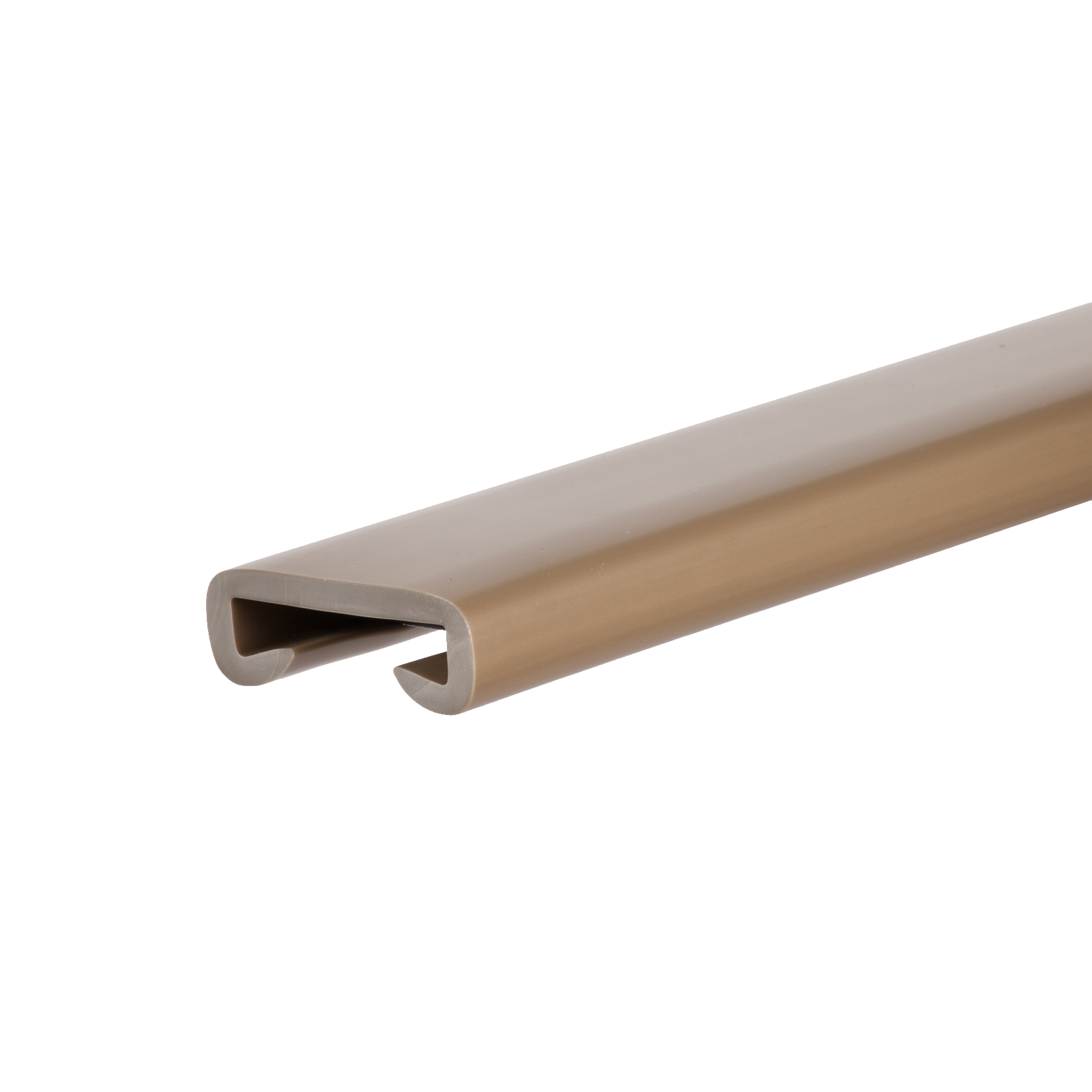 QUEST Profil poręczowy, poręczówka PCV LUX 40x8 mm, listwa poręczowa, okładzina poręczowa, mosiądz, 1 m