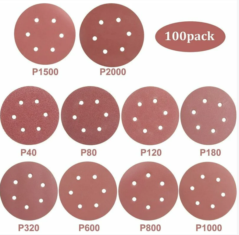 140 Disques Abrasifs 125mm Grains 40 à 400 - Papier De Verre Pour Ponceuse Excentrique