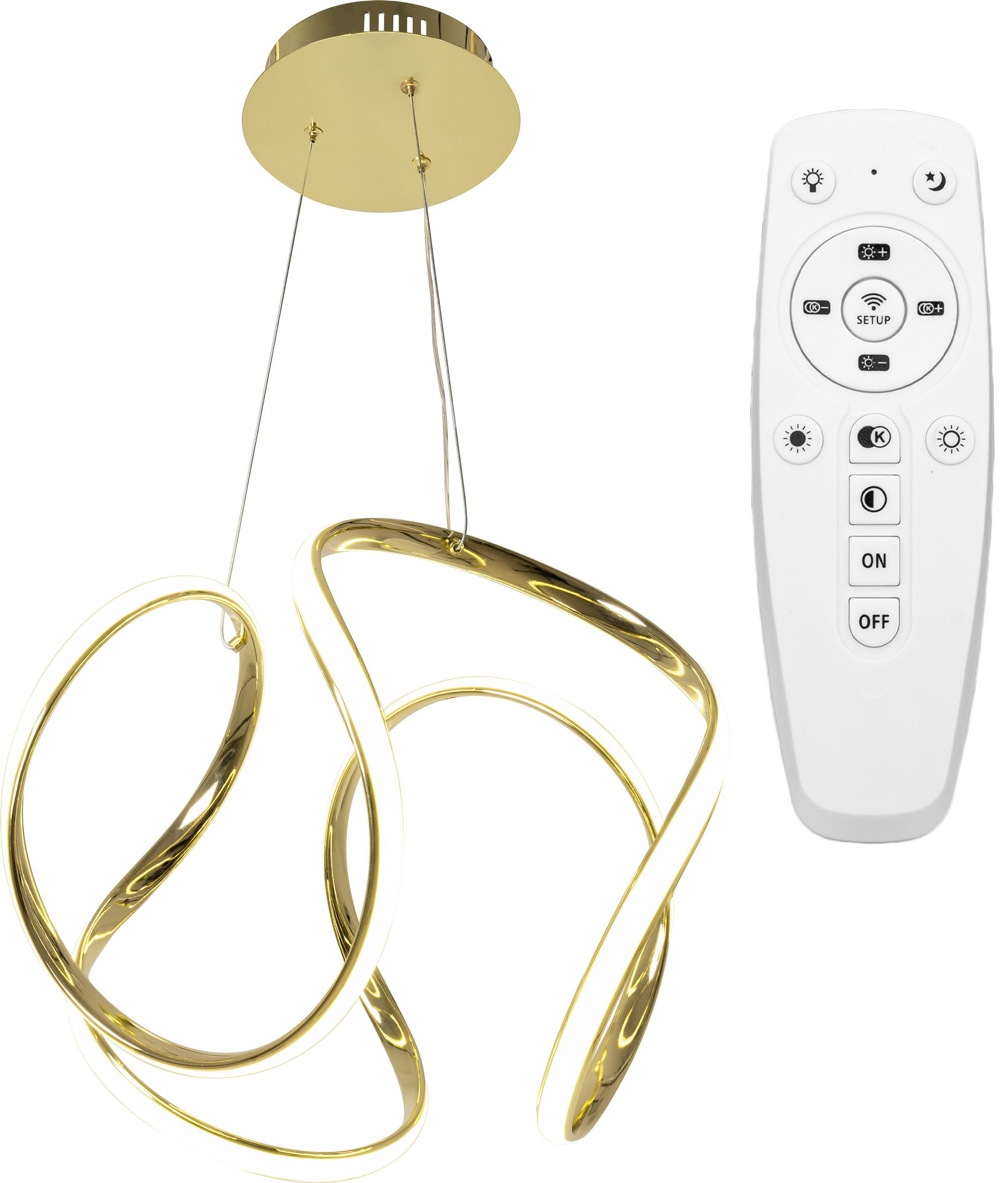 Lampa Sufitowa Wisząca Led Toolight App386-Cp Złoty