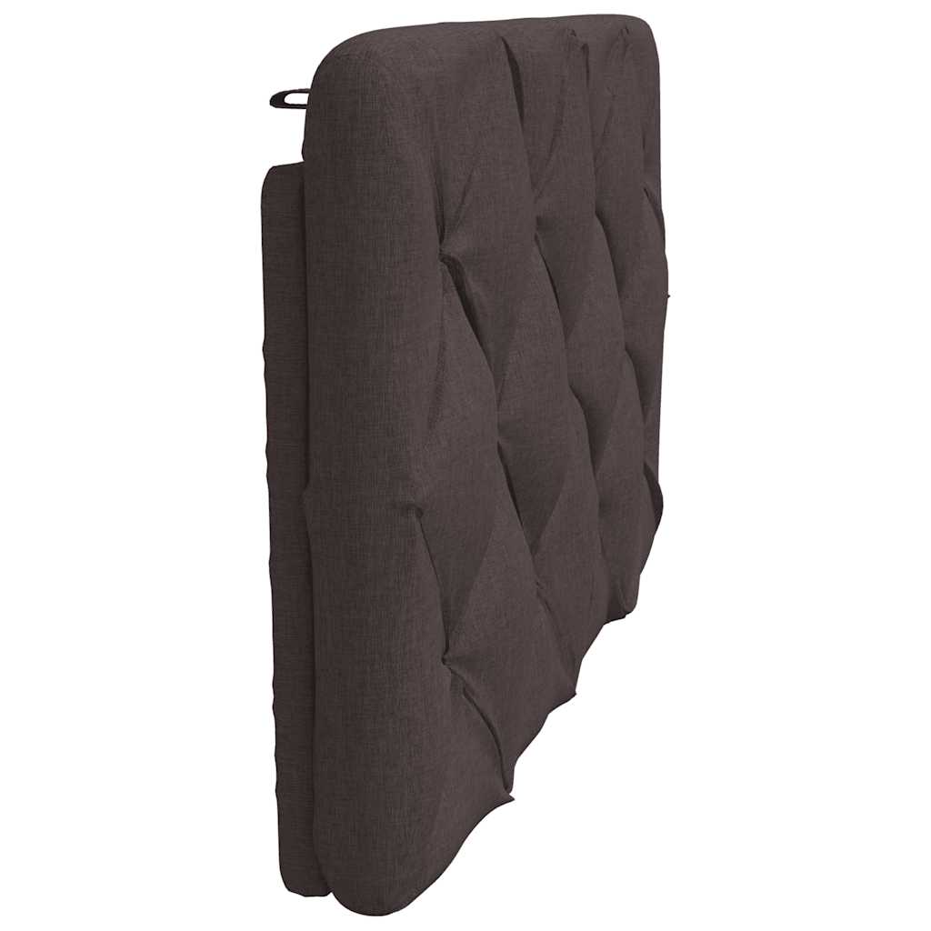 Almofadão de cabeceira | Almofada decorativa 80 cm tecido castanho-escuro CFW167320 - 5