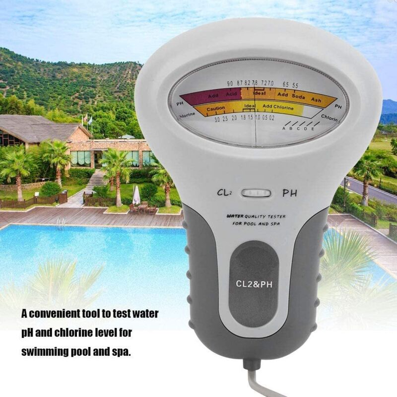 Testeur de Chlore et de pH CL2,Testeur Numérique LCD Multifonction,Testeur de Niveau de Chlore avec Sonde,Pour La Piscine et Le Spa - 4