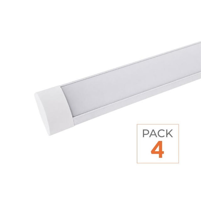 Réglette LED 120cm 36W - Lot de 4 - Blanc Neutre 4000K - 5500K - SILAMP
