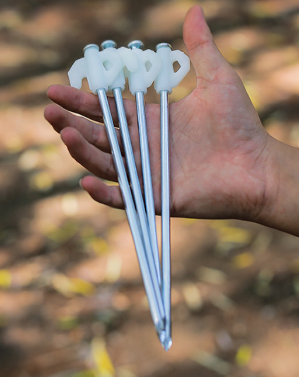 10 picchetti da campeggio in metallo resistente, antiruggine