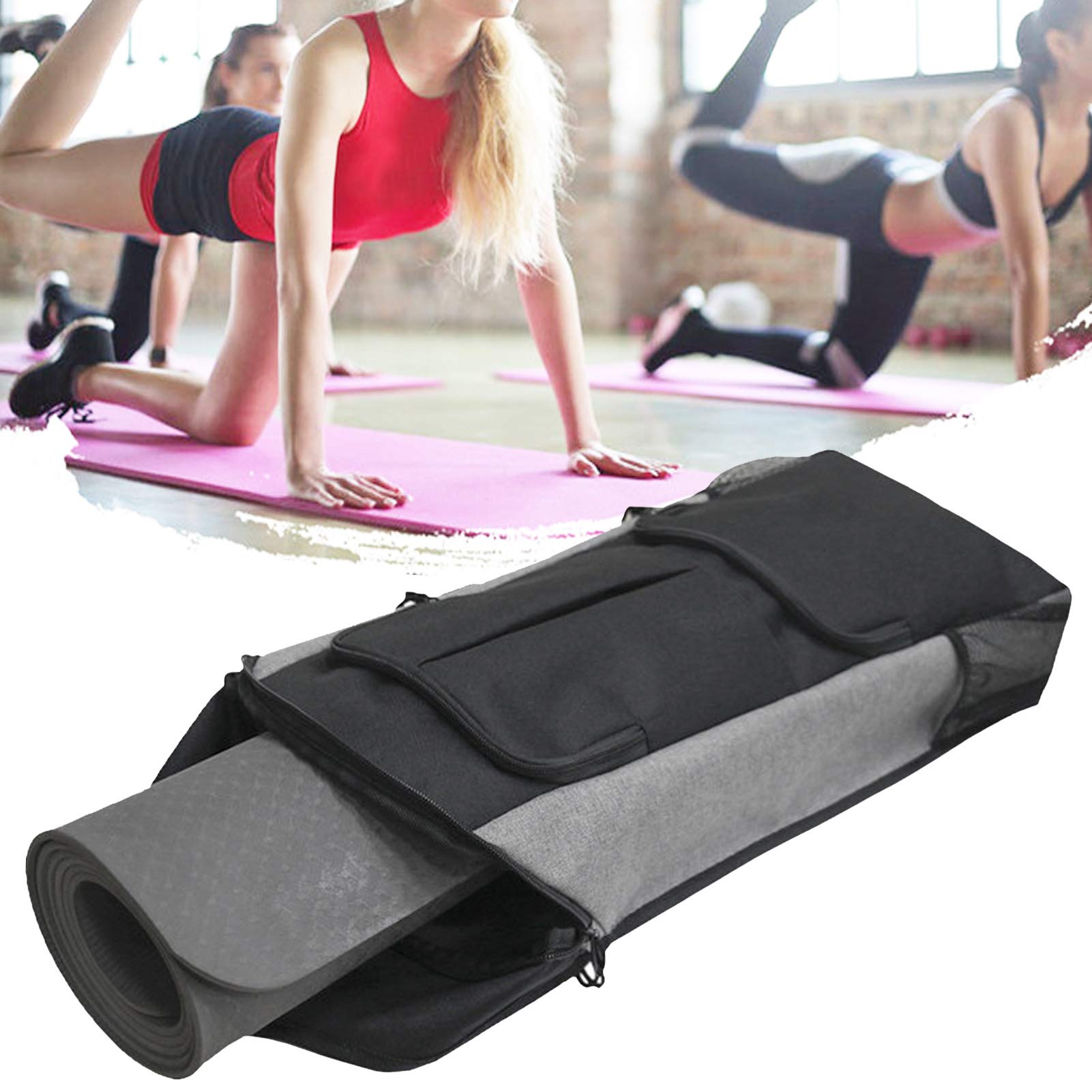 Sac De Sport Pour Tapis De Yoga - Grande Capacité, étui De Transport, Polyester, Zip