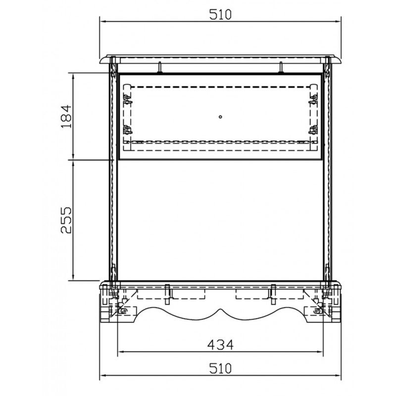 Chevet Taupe 1 Tiroir 1Niche Charme - 5