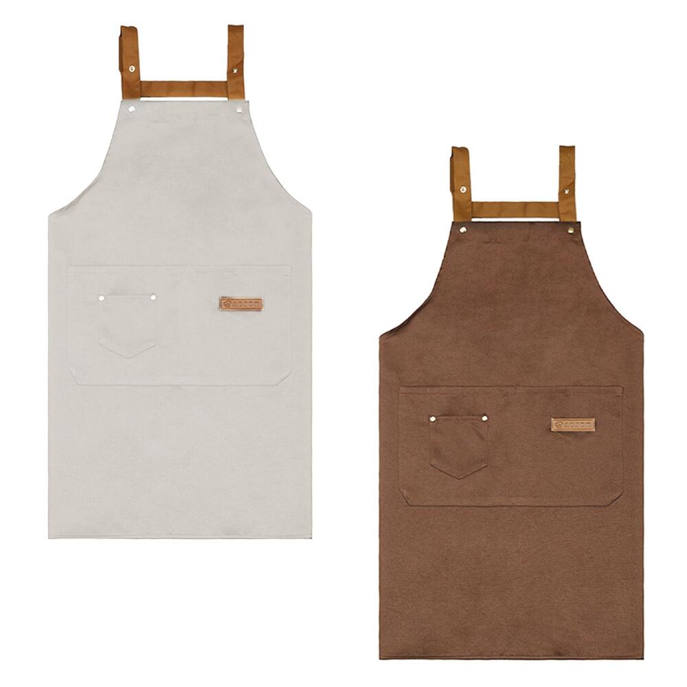 Grembiule da cuoco con schiena incrociata per uomo e donna / Tela nero carbone con cinturini neri / Cottura al forno, barbecue, cucina / Ristorante, professionale / Regalo - Italia