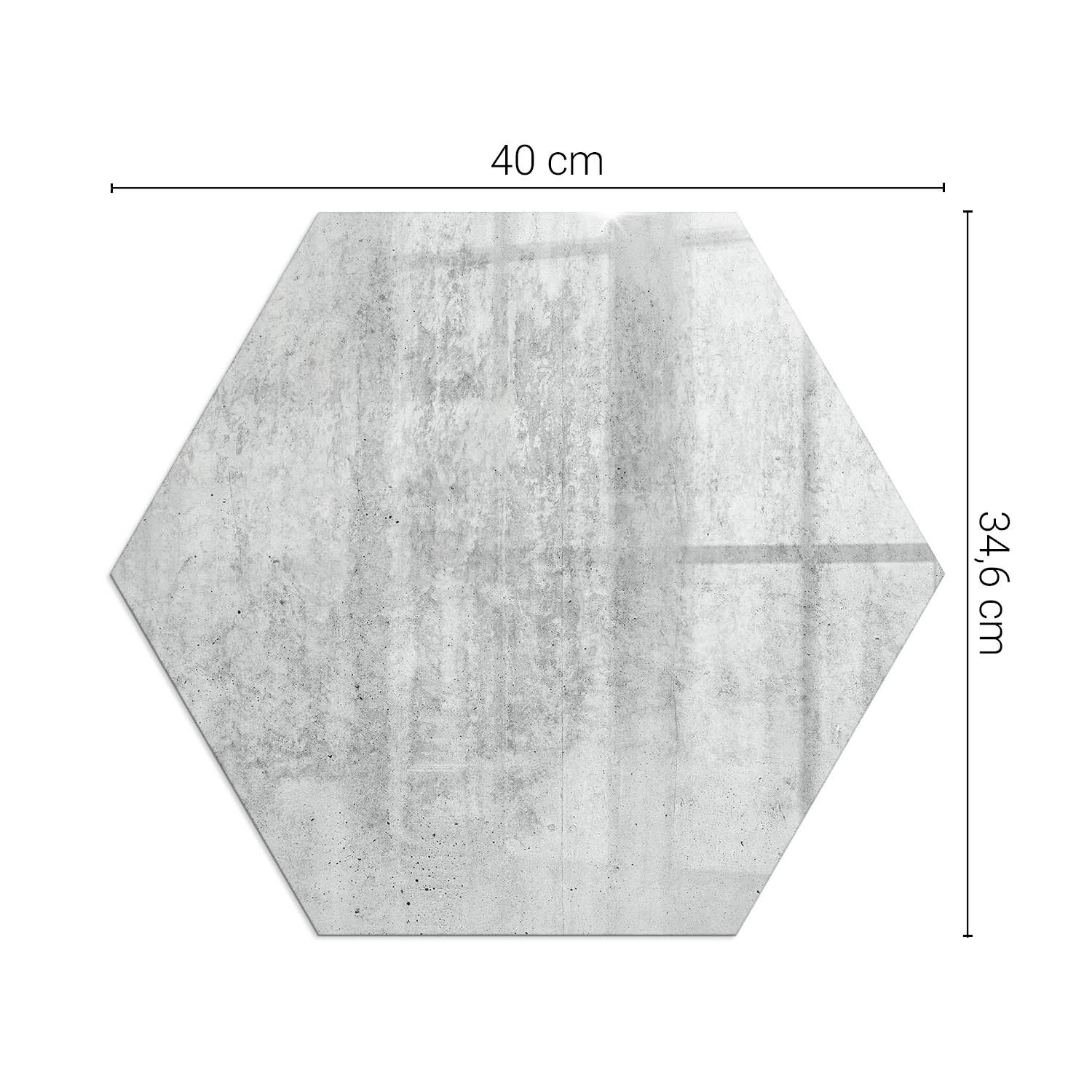 Ochronna szklana podkładka pod kominek - 40 cm - Tekstura surowego betonu - TULUP - 2