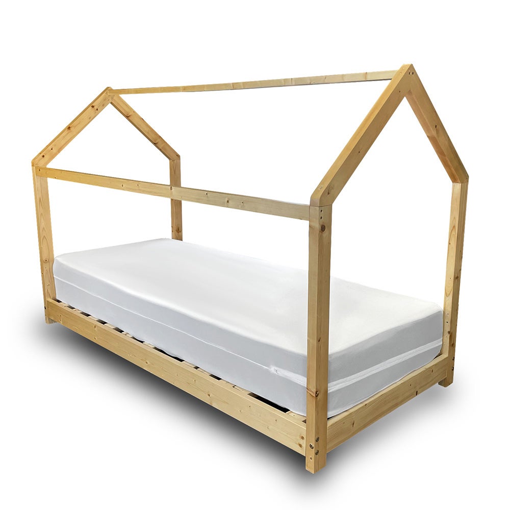Housse de matelas intégrale maille extensible double maille polyester blanc 170 g/m² - 160 x 200 cm - 3