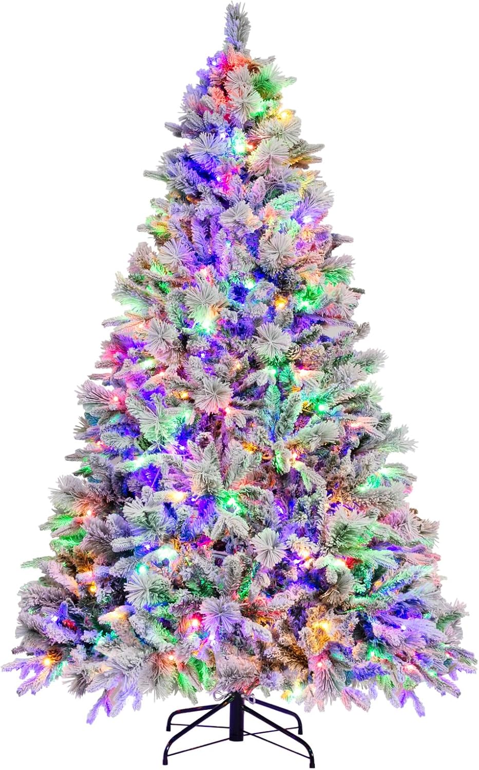 Sapin De Noël Slim LOGAN 210 Cm - 1432 Branches PE+PVC, Ouverture Parapluie, Réaliste - 9