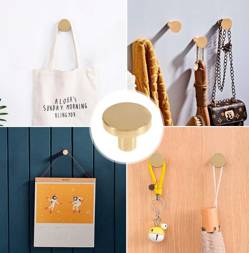 Uchwyt meblowy mosiężny, uchwyty kuchenne ze śrubami ze stali nierdzewnej, drążek w kształcie litery T, uchwyt do szafki