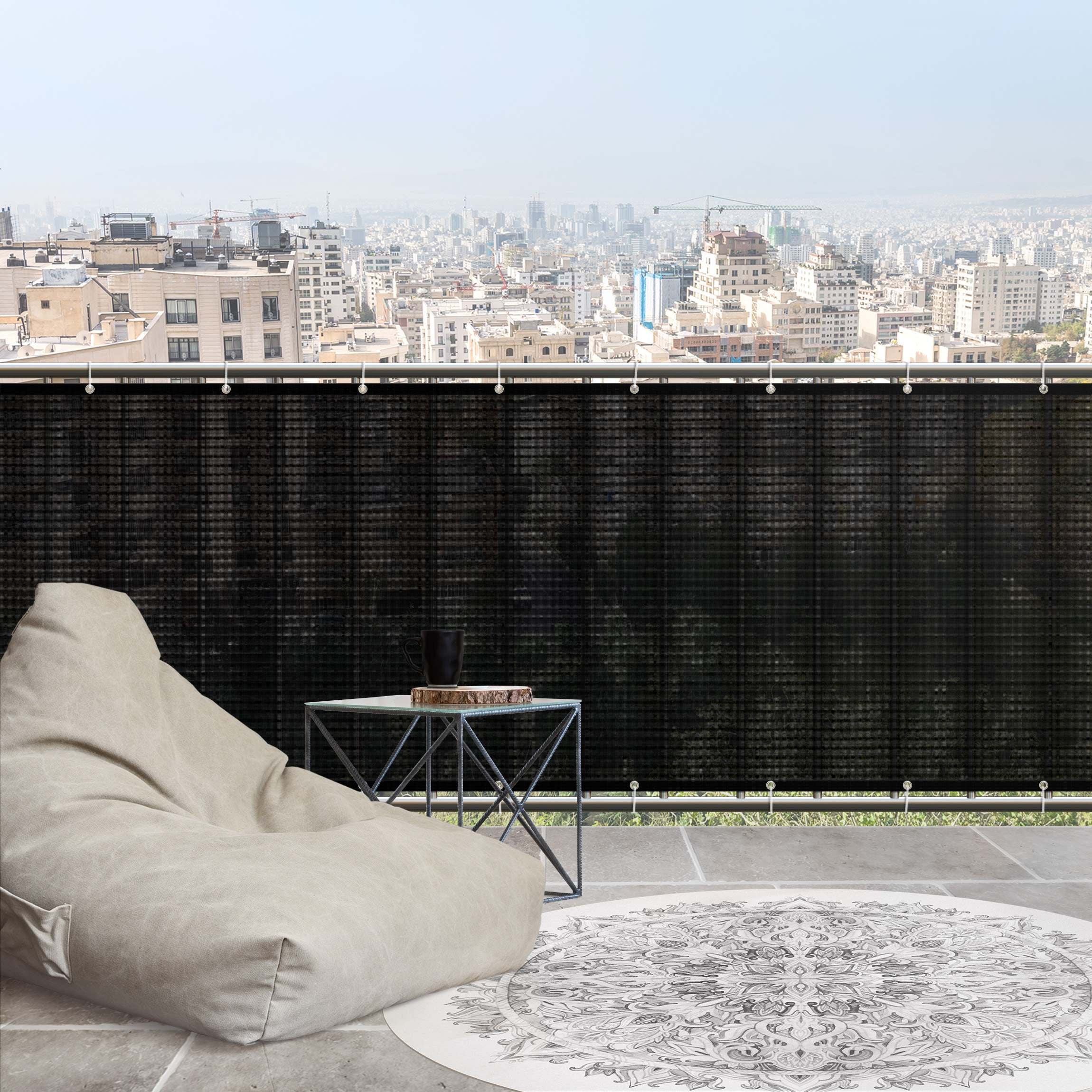 TELO FRANGIVISTA JAROLIFT PER BALCONE - Traspirante, Antivento, 600x90 Cm, Marrone - Foto 9