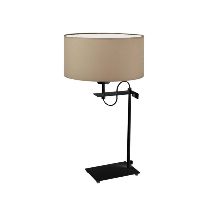 Lampka nocna na biurko lampa biurkowa LED z abażurem walec 30cm POINT