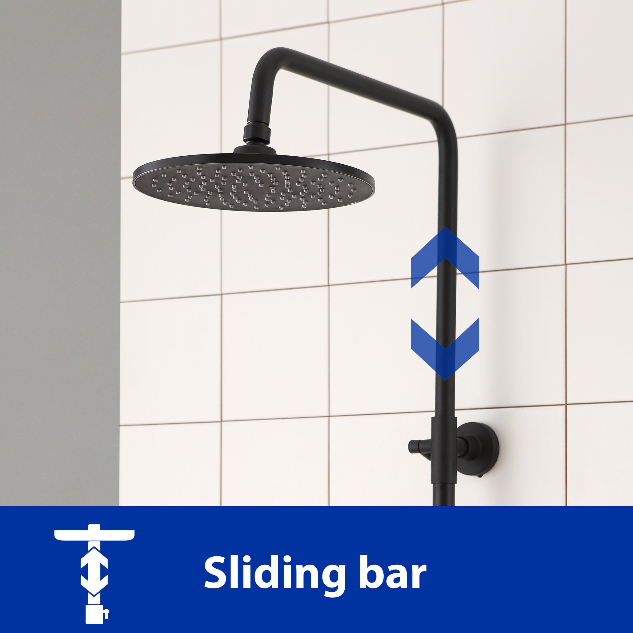 Cecipa max Colonne de Douche Thermostatique Noir Ensemble de Douche avec Douche de Tête Supérieur Réglable pour Salle de Bain,EU Modèle - 8