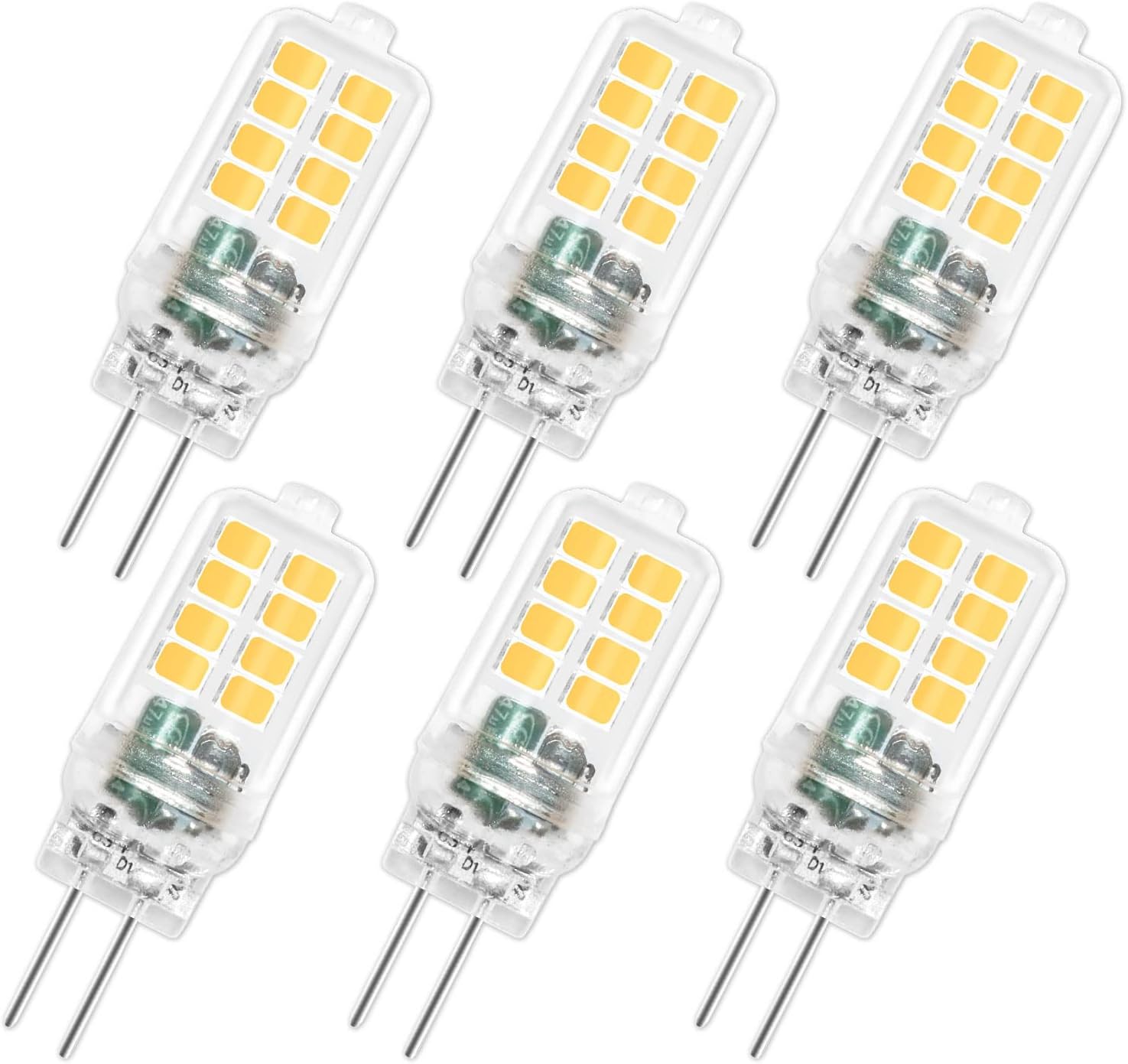 Żarówka LED G4 12V 3W, SMD 300LM Neutralna biel 6000K, Żarówka LED G4 do żyrandola, oświetlenia szafki, sypialni, oświetlenia krajobrazu