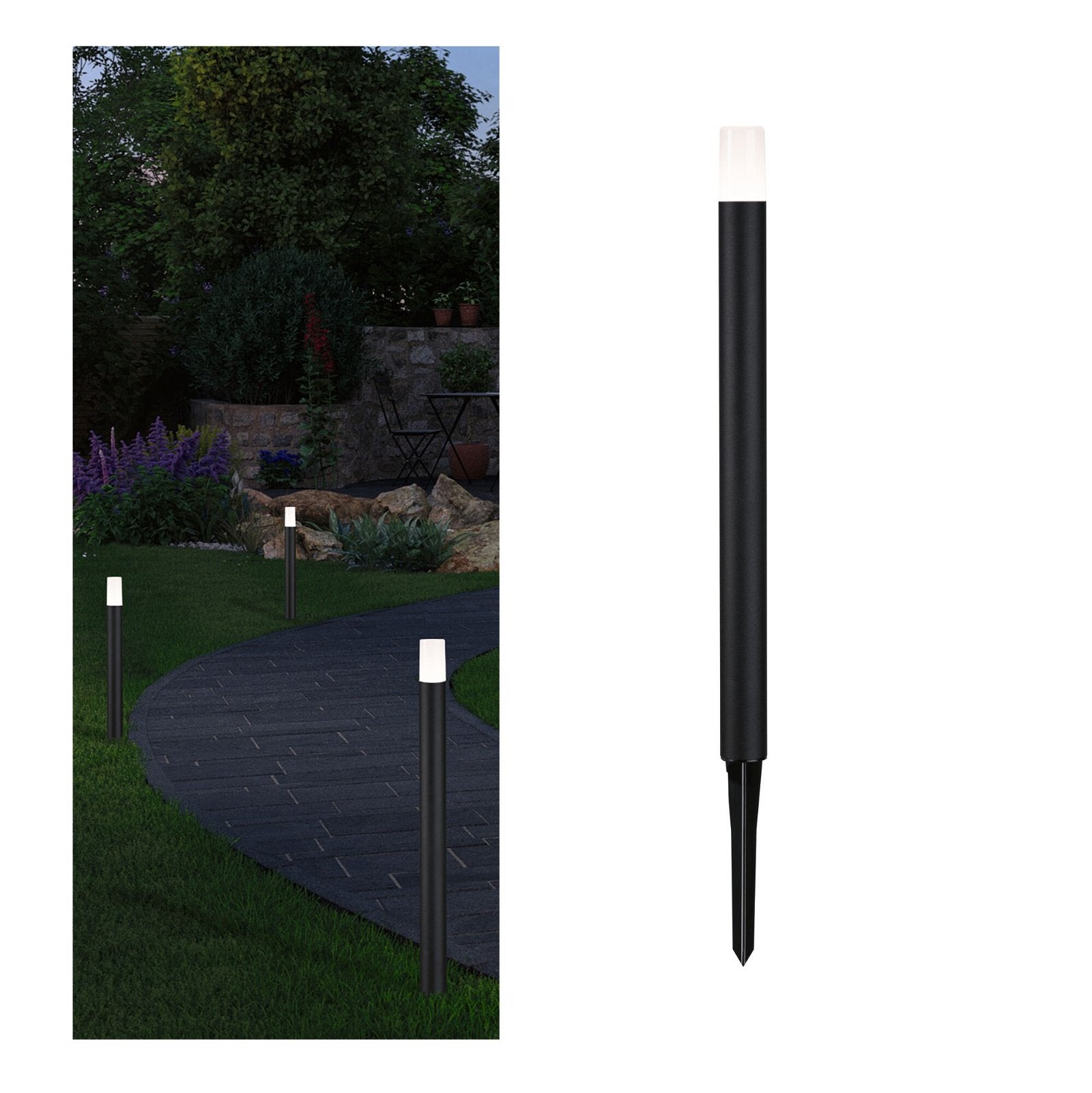 Plug & Shine Projecteur De Jardin LED Ito Spot Individuel Orientation Horizontale IP65 3000K 6W Anthracite