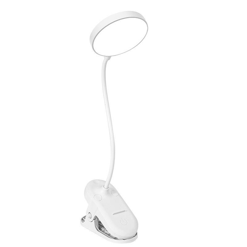 Lampe de Bureau Enfant LED 5W, Lampe de Table Sans Fil Dimmable Rechargeable avec Porte-stylo et Projection, Lampe de Lecture Liseuse Col de Cygne Flexible pour Bureau Salle D'étude (blanc
