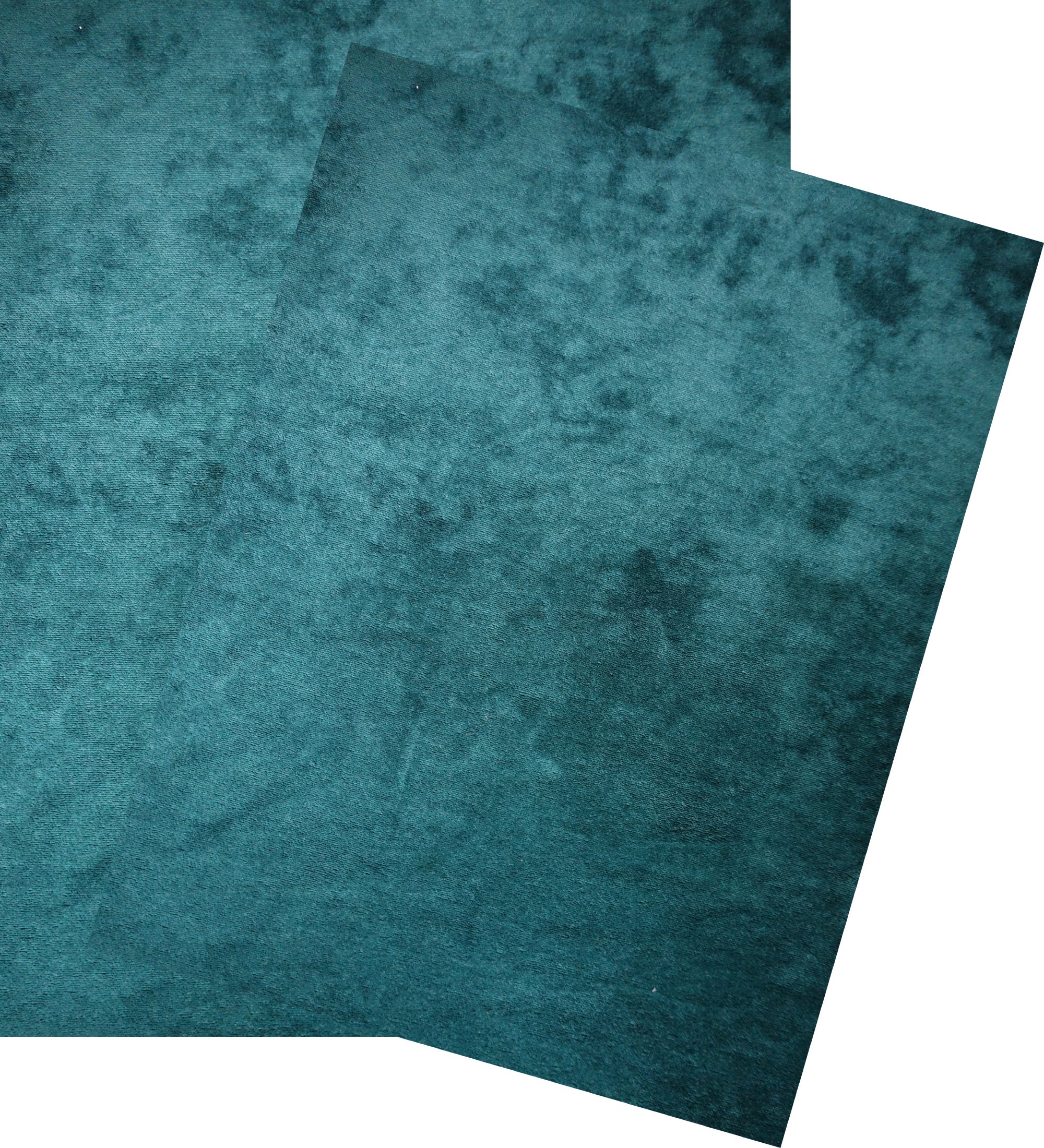 Winylowy dywan Turn Blue Velvet 150x165 cm - antypoślizgowy dywan z PVC do kuchni lub salonu, zmywalny, nowoczesny styl