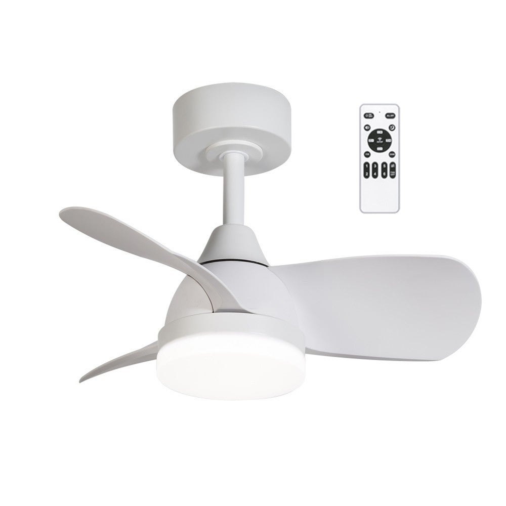 Mały wentylator sufitowy LED 18W Borse Mini Biały CCT Dim 3000/4000/6000K ø60cm