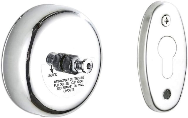 Corde à Linge Rétractable - Ligne de Lavage Murale Étendoirs Amovible pour Intérieur Un Hôtel Salle de Bains Fil à Linge Clothesline, 3 Mètres (Argent