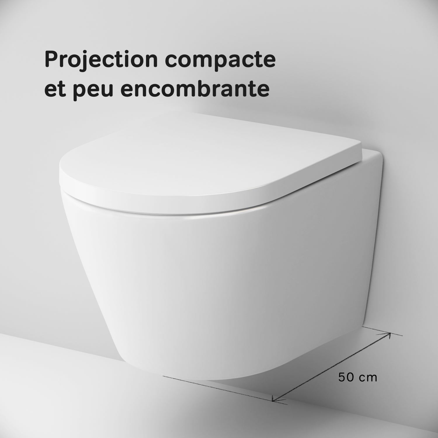 Pack WC : WC suspendu + bâti-support + plaque de déclenchement IIS90151.NA1700 AM.PM - 8