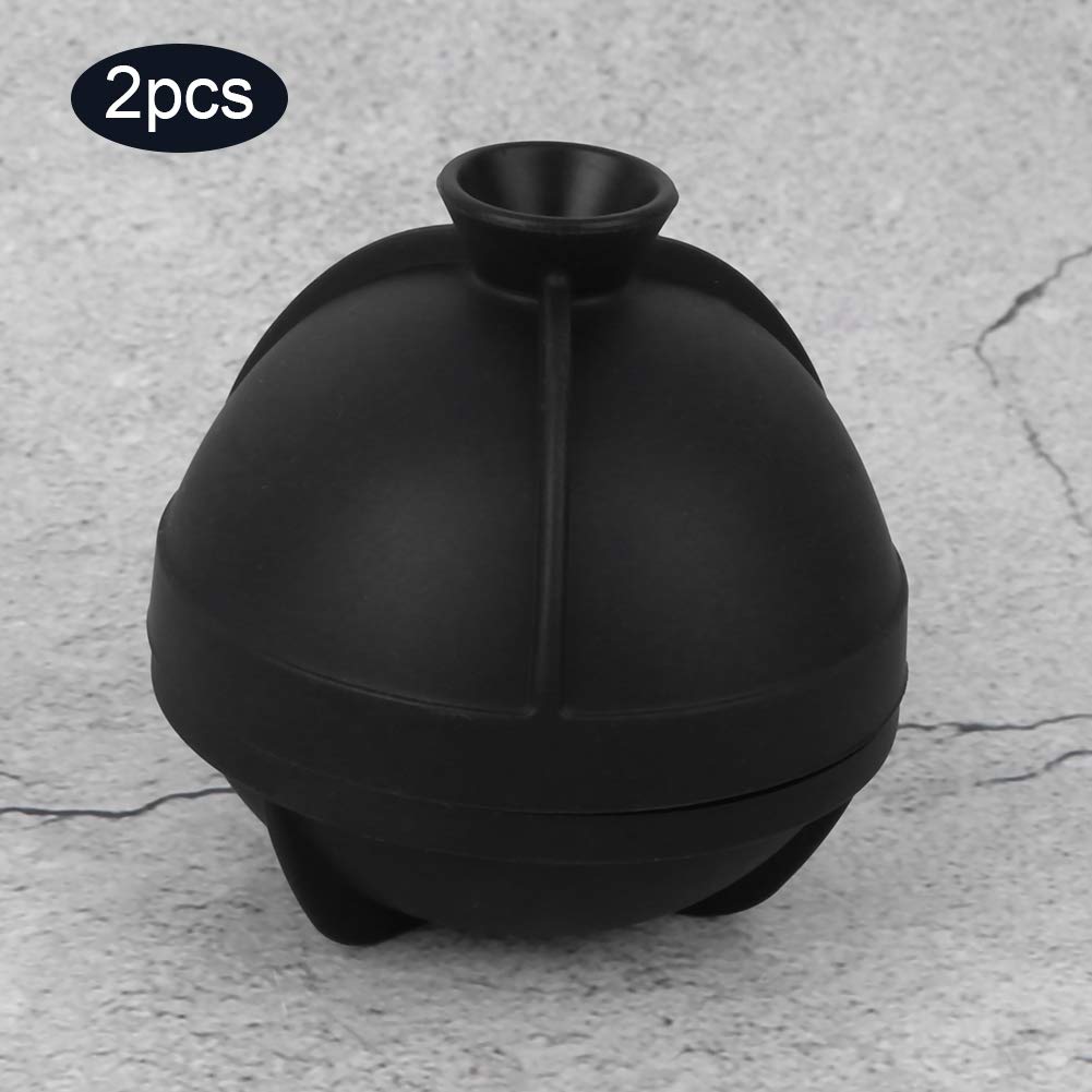 Molde Para Bolas De Hielo Redondas – 4 Cubiteras De Silicona + Pinza De Acero Inoxidable – Reutilizable, Fácil De Usar