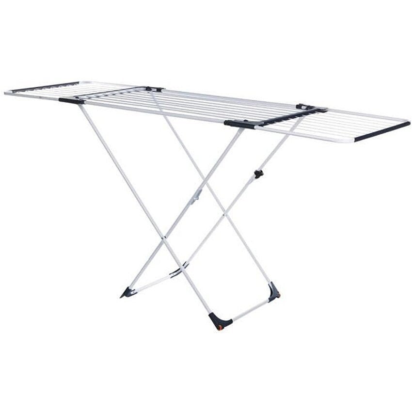 Étendoir à Linge, Séchoir Mobile à 4 Niveaux, avec Roulettes, Pliable, 63,5 x 125,5 x 173 cm, Grande Capacité, Gris Tourterelle - Maison