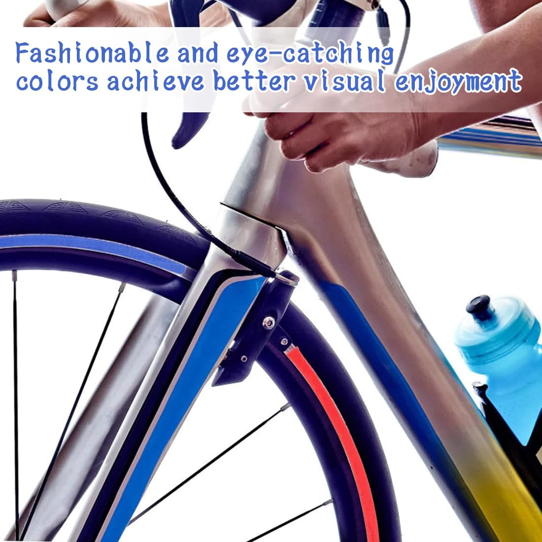 Adesivi riflettenti, set di adesivi riflettenti, cerchi e strisce arrotondate, adesivi riflettenti per bicicletta, caschi, passeggini (nero