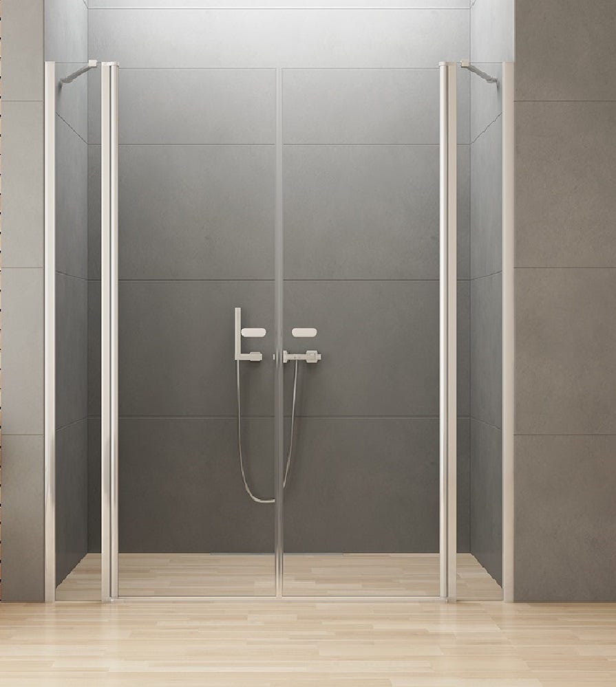 Porte de douche battante 90x185cm porte de douche en verre satiné avec Porte de douche battante 90x185cm porte de douche en verre satiné avec