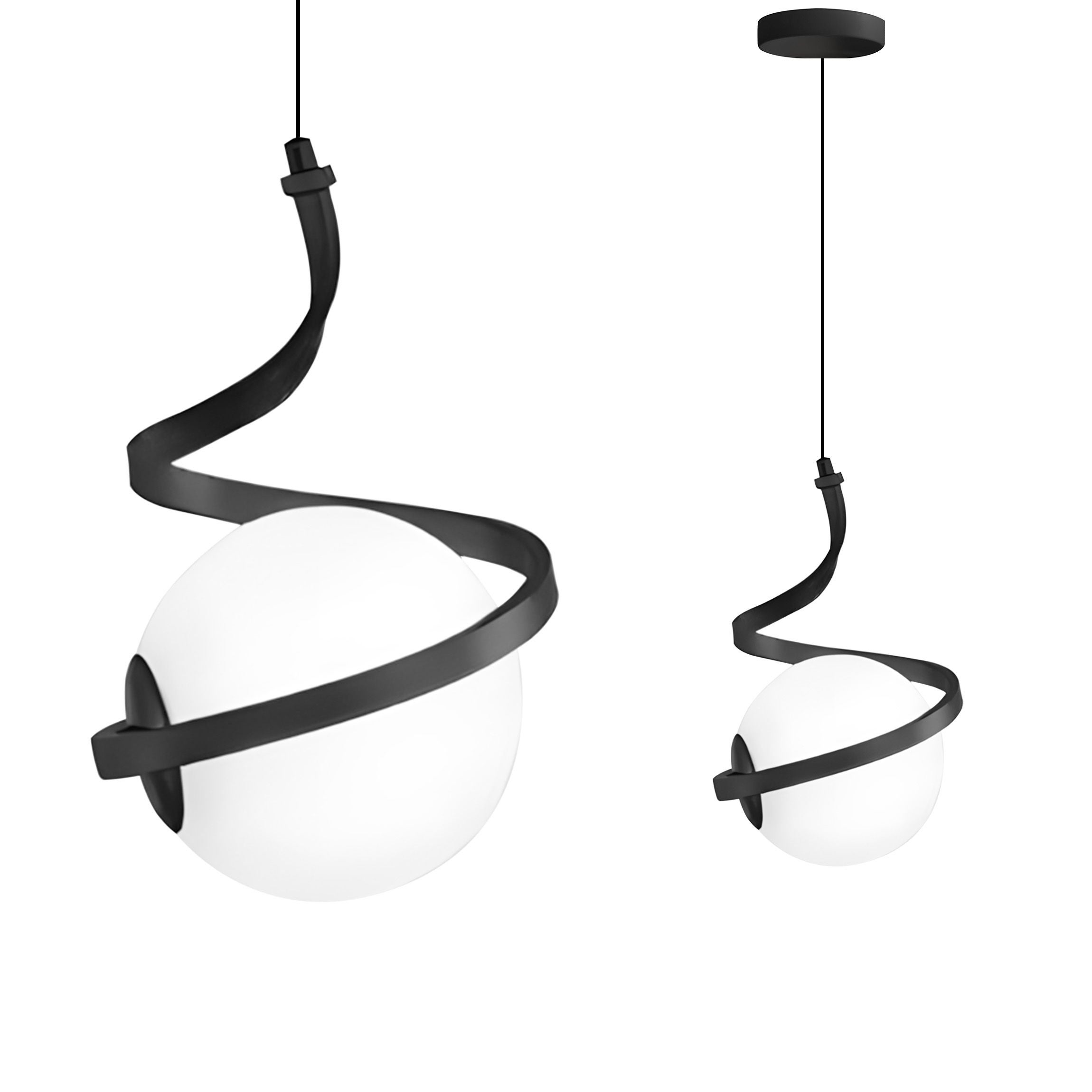 Lampa Sufitowa Wisząca Toolight App1732-1Cp Czarny Chrom