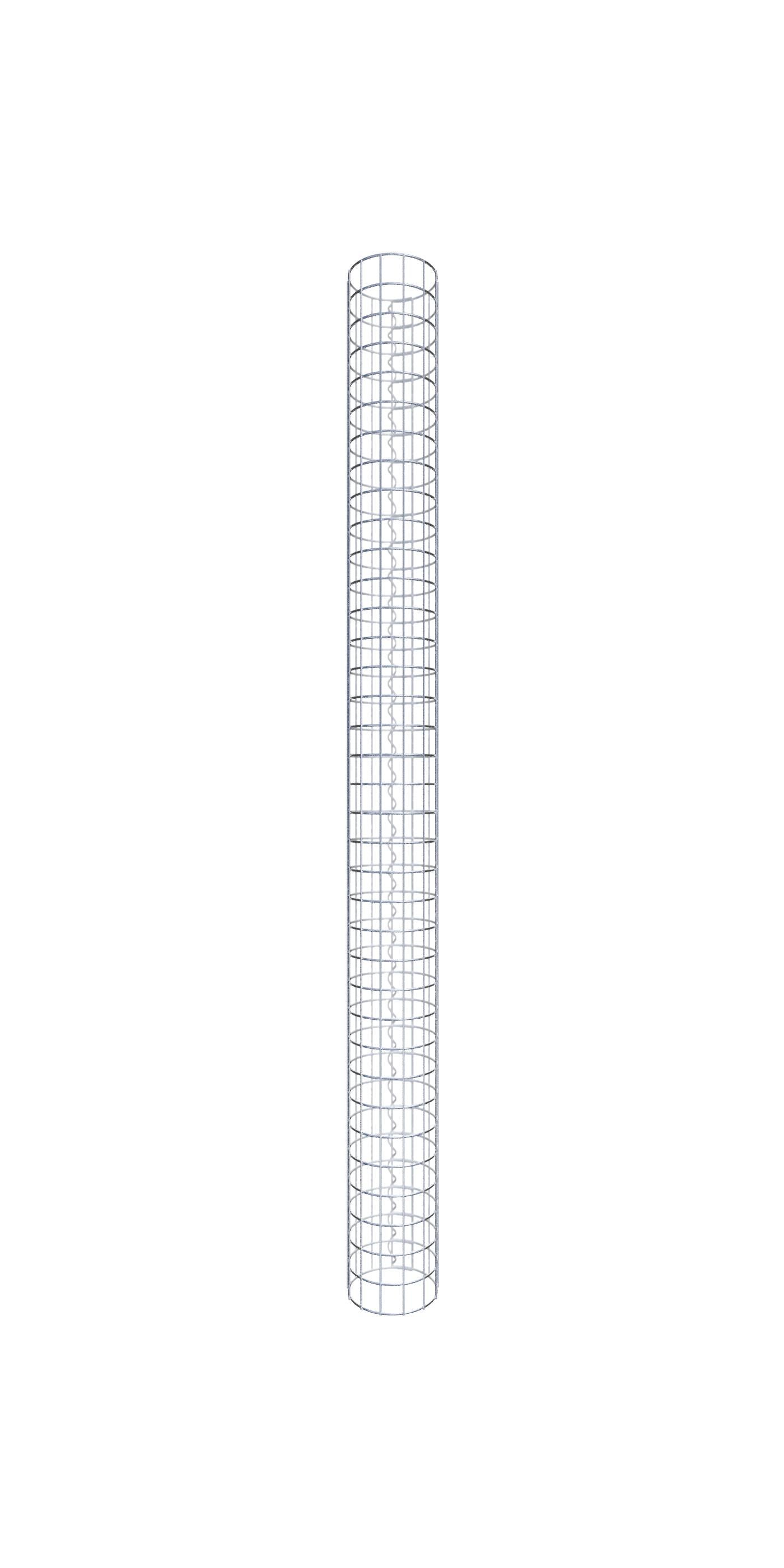 Kolumna gabionowa średnica 22 cm MW 5 x 5 cm okrągła - wysokość: 180 cm