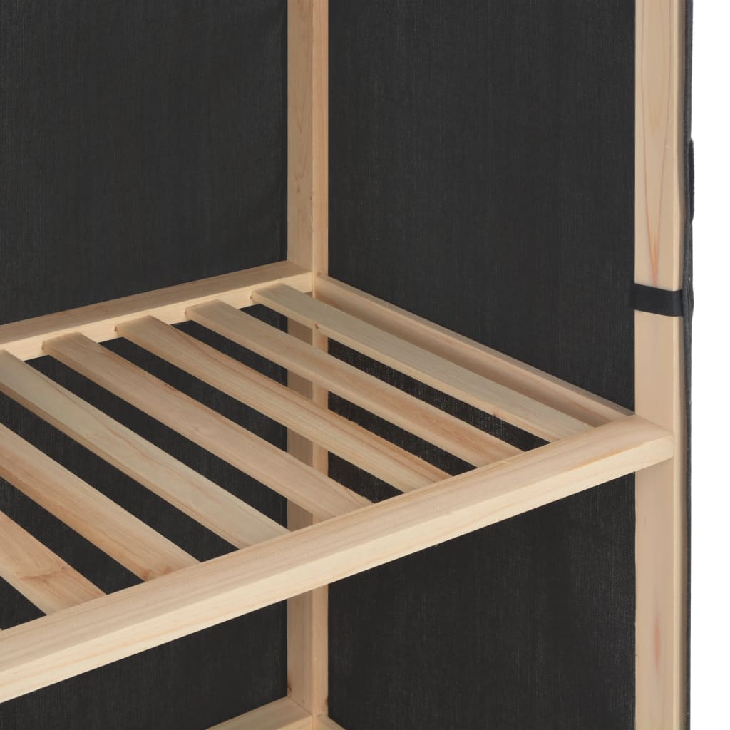 Armário de tecido cinza 79x40x170 cm - COMFORTXL - 5