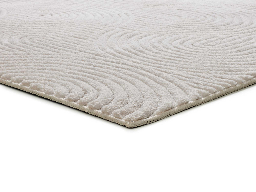 Tappeto interno crema rettangolare 60 x 110 cm ESTILO geometrico in rilievo - ATTICGO - 3