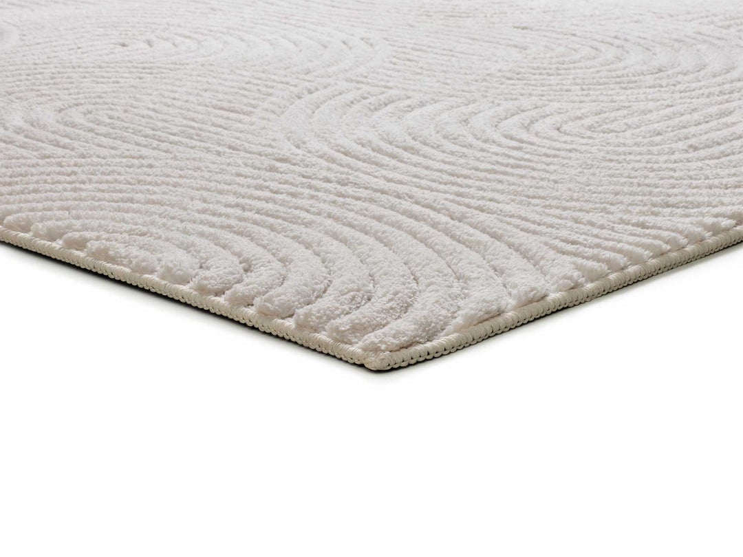 Tapis intérieur crème rectangulaire l.200 x L.290 cm ESTILO géometrique avec relief - ATTICGO - 3