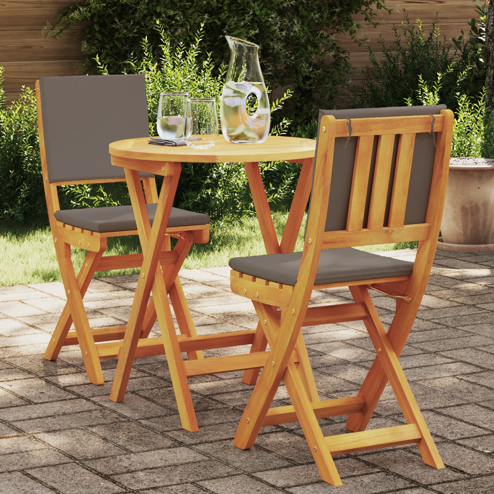 Zestaw bistro 3 pcs Olej Naturalny Lite Drewno Akacji vidaXL