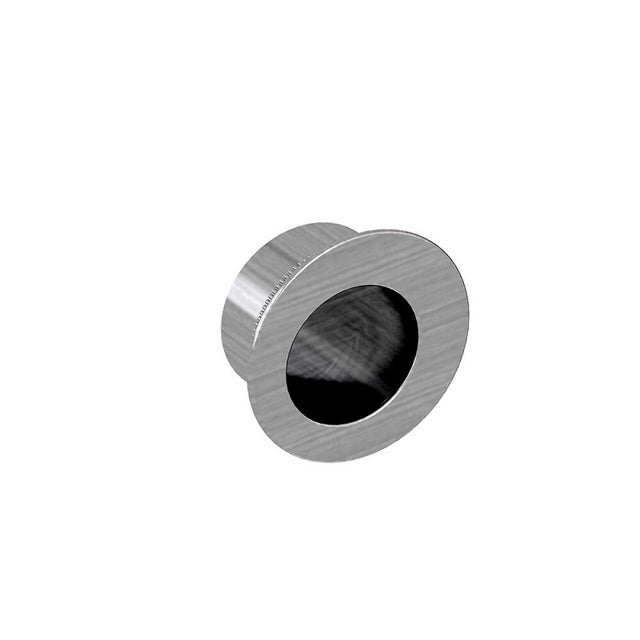 Tire-doigt rond Ø28 mm pour porte coulissante, acier finition satiné