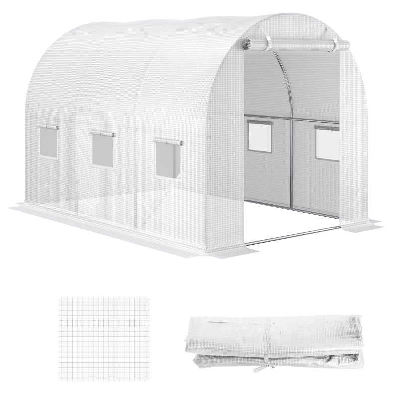 Capac de înlocuire pentru seră 300 x 200 cm transparent, pentru amenajarea și utilizarea practică a spațiilor exterioare