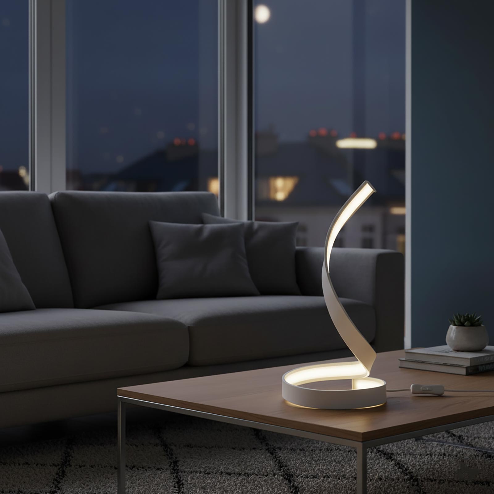 Lampe de bureau moderne et stylisée éclairage de bureau LED 12W lampe de chevet moderne 230V 6000K COLD - 6