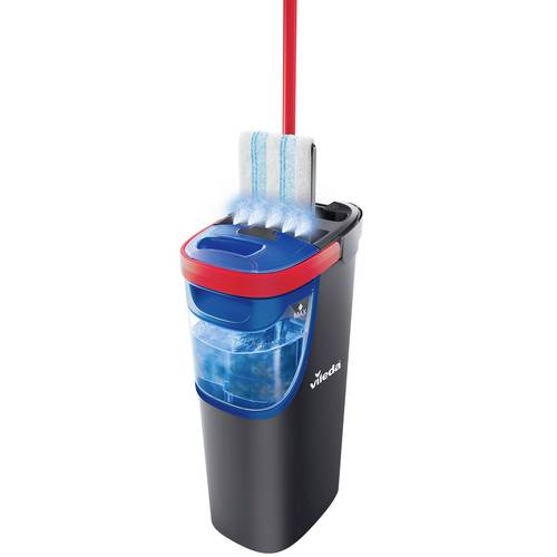 Système de serpillière FlatMop H2PrO avec double réservoir de 6 L et tampon en microfibre – Vileda H2PrO FlatMop - 2