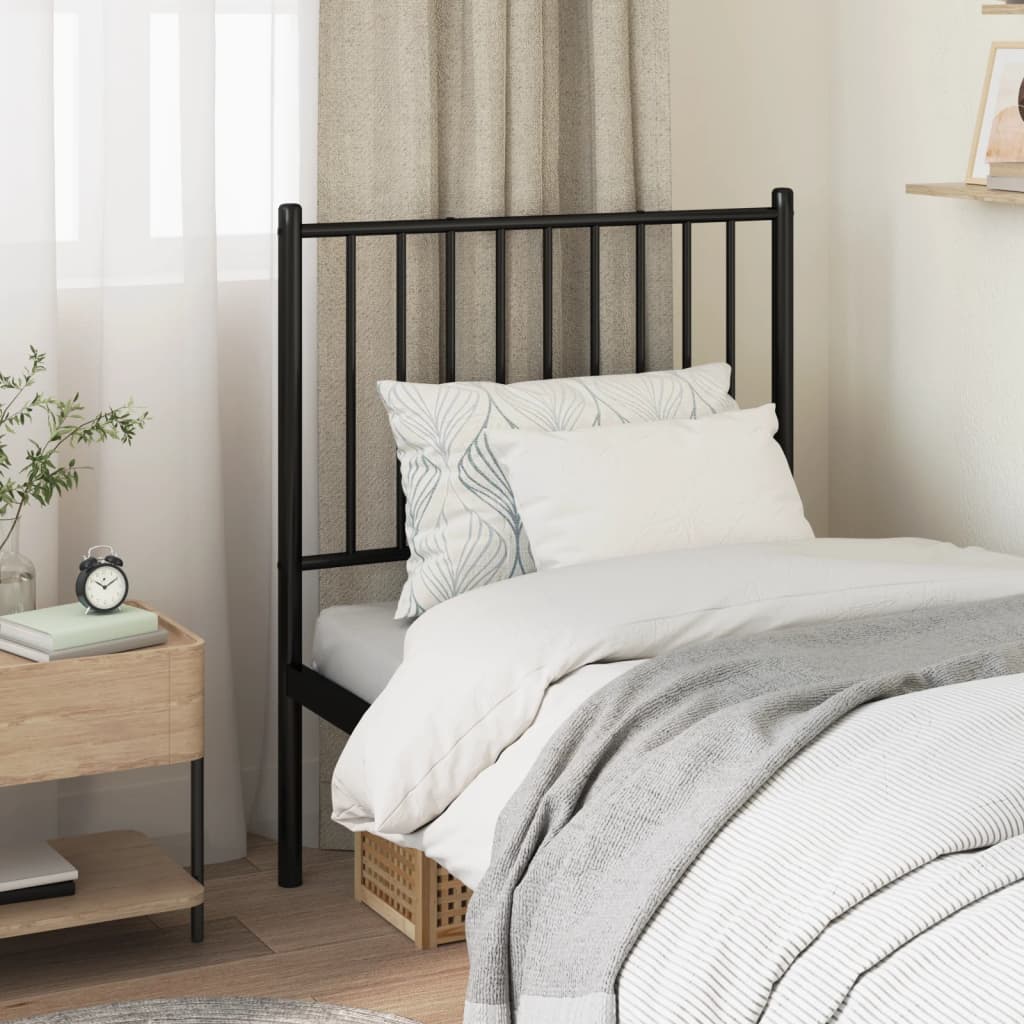 Testiera Letto In Metallo Nero VidaXL - 160 Cm Larghezza - Design Classico, Struttura Robusta In Acciaio - Per Camera Da Letto Moderna