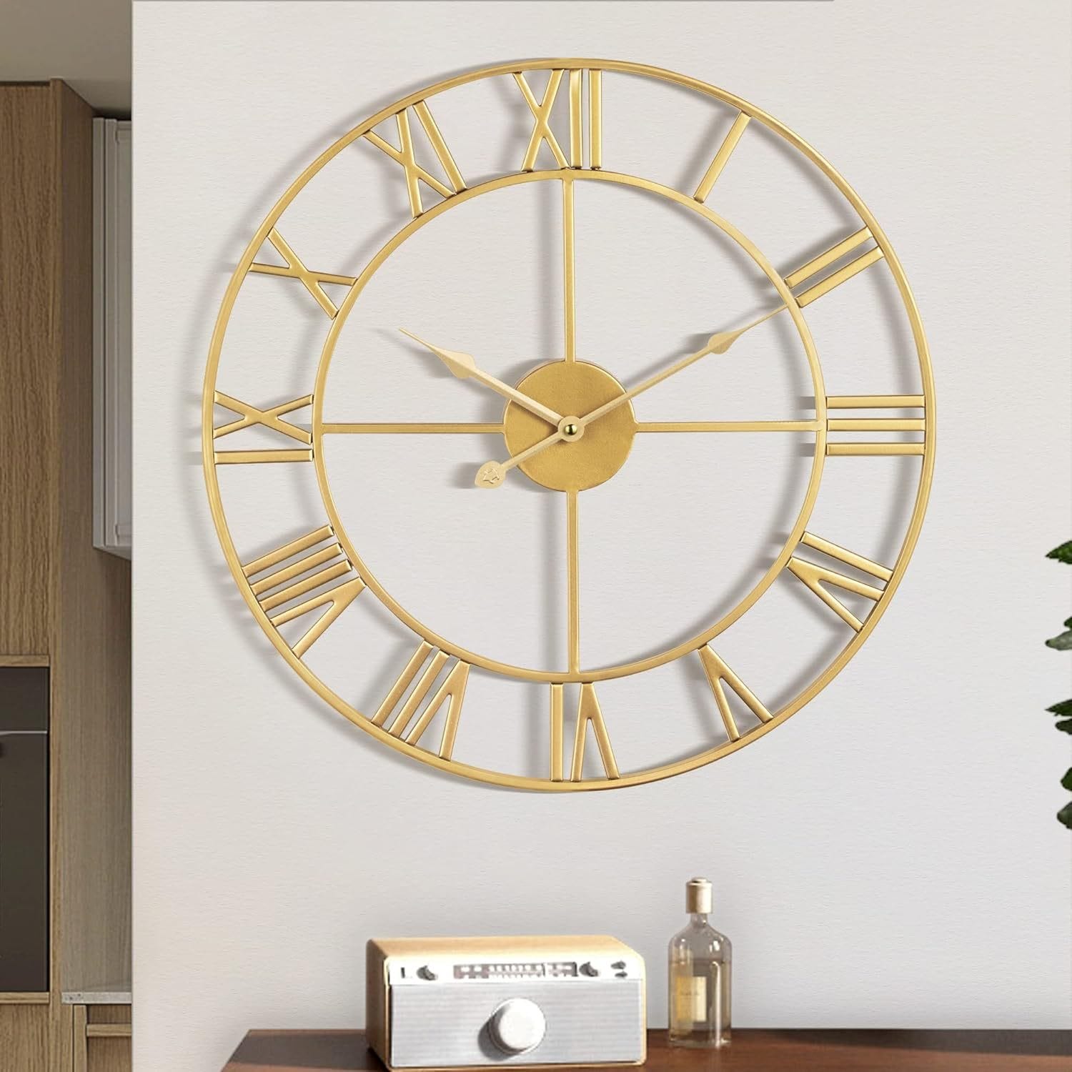 Horloge murale en bois - WIRLSWEAL - Style vintage - Diamètre 25 cm - Maison Horloge murale en bois - WIRLSWEAL - Style vintage - Diamètre 25 cm - Maison