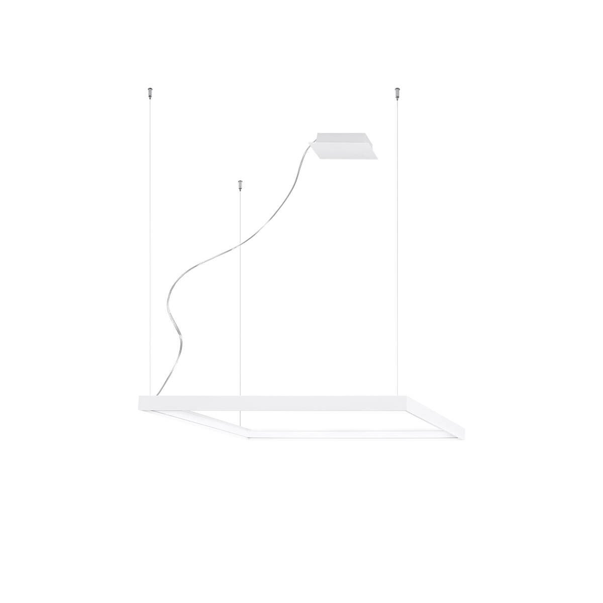 Lampa wisząca Nelya biała LED 50W 3000K 5757lm wym: 150 x 80 x 80 cm aluminium Thoro Lighting