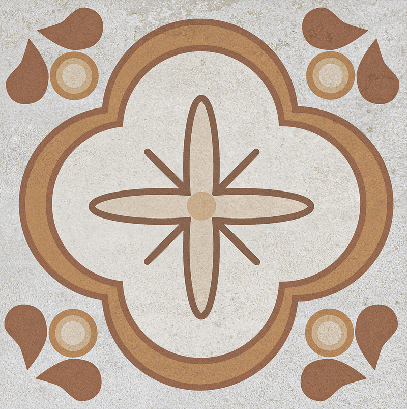 Piastrella da Pavimento Opaco CERTECA MONSERRATE Effetto Idraulico Marrone | 33,5x33,5 (Confezione da 13 unità = 1,46 m2) - 4