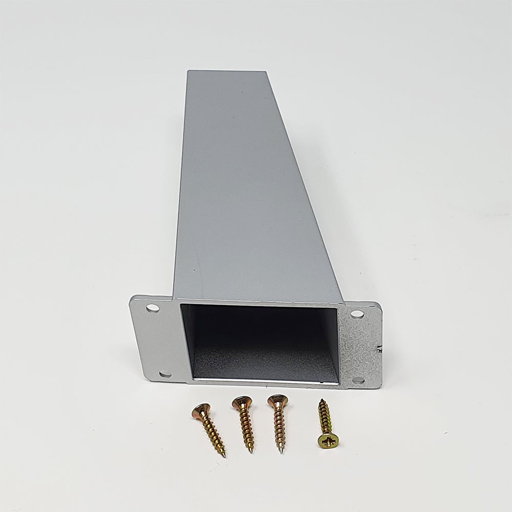 4un. Pied de meuble incliné scandinave pied nordique en résine plastique ABS ANTI-HUMIDITÉ couleur aluminium mat. Hauteur 120mm - 2
