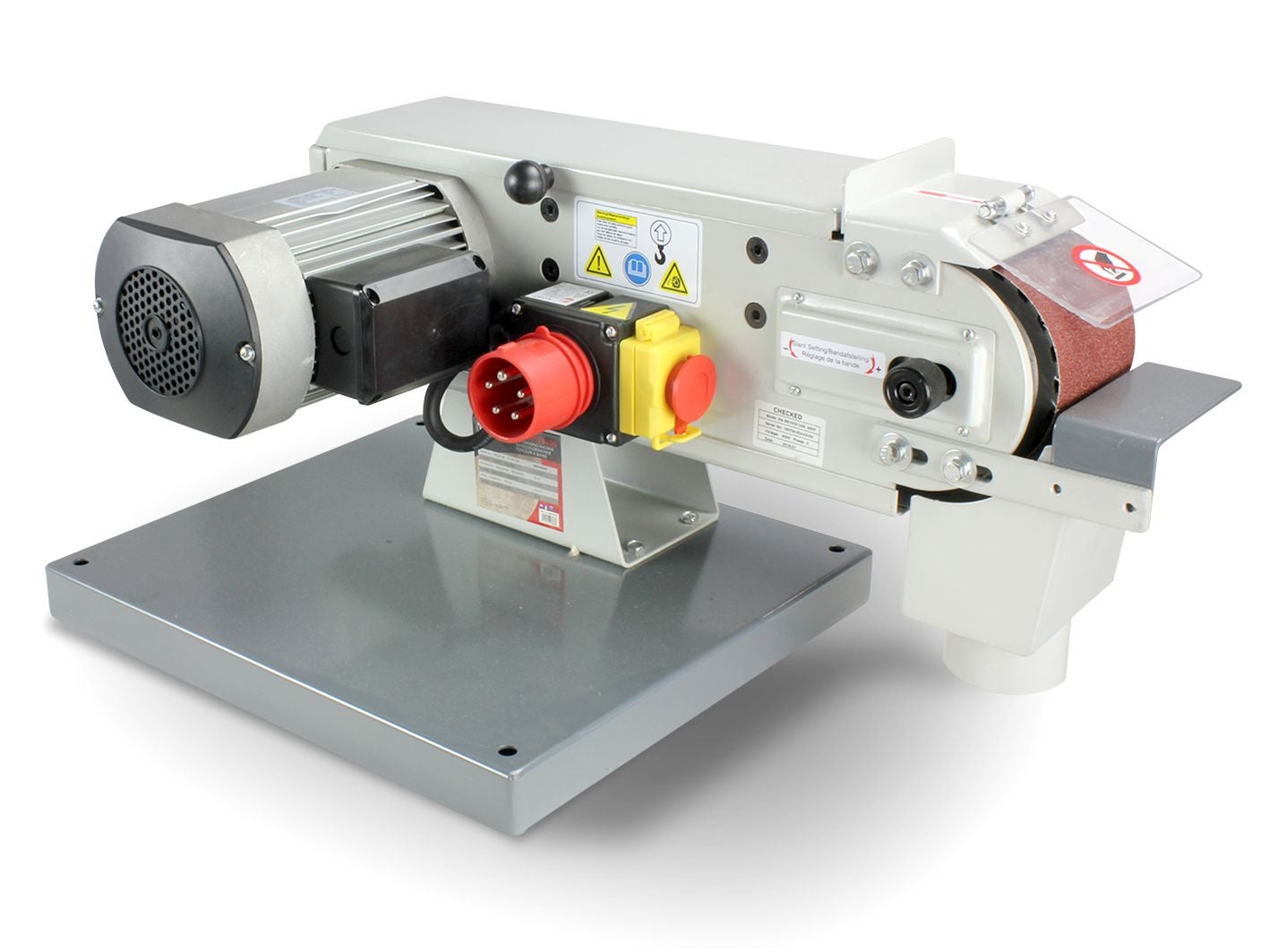 Ponceuse à bande d'établi pour métaux avec bande abrasive 100x1220 mm — free download