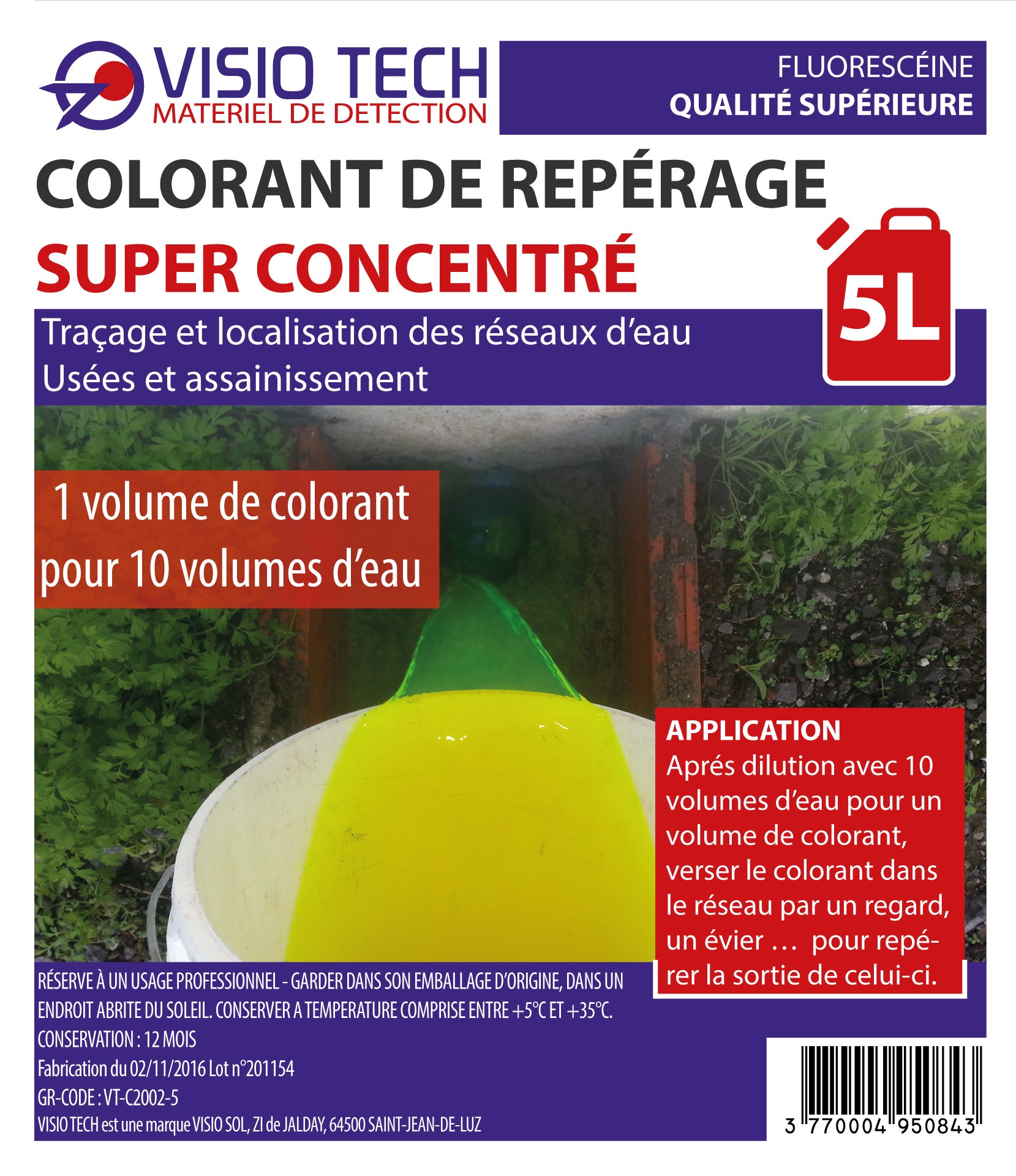 VISIO TECH - Fluorescéine 5 L, super concentré - 4