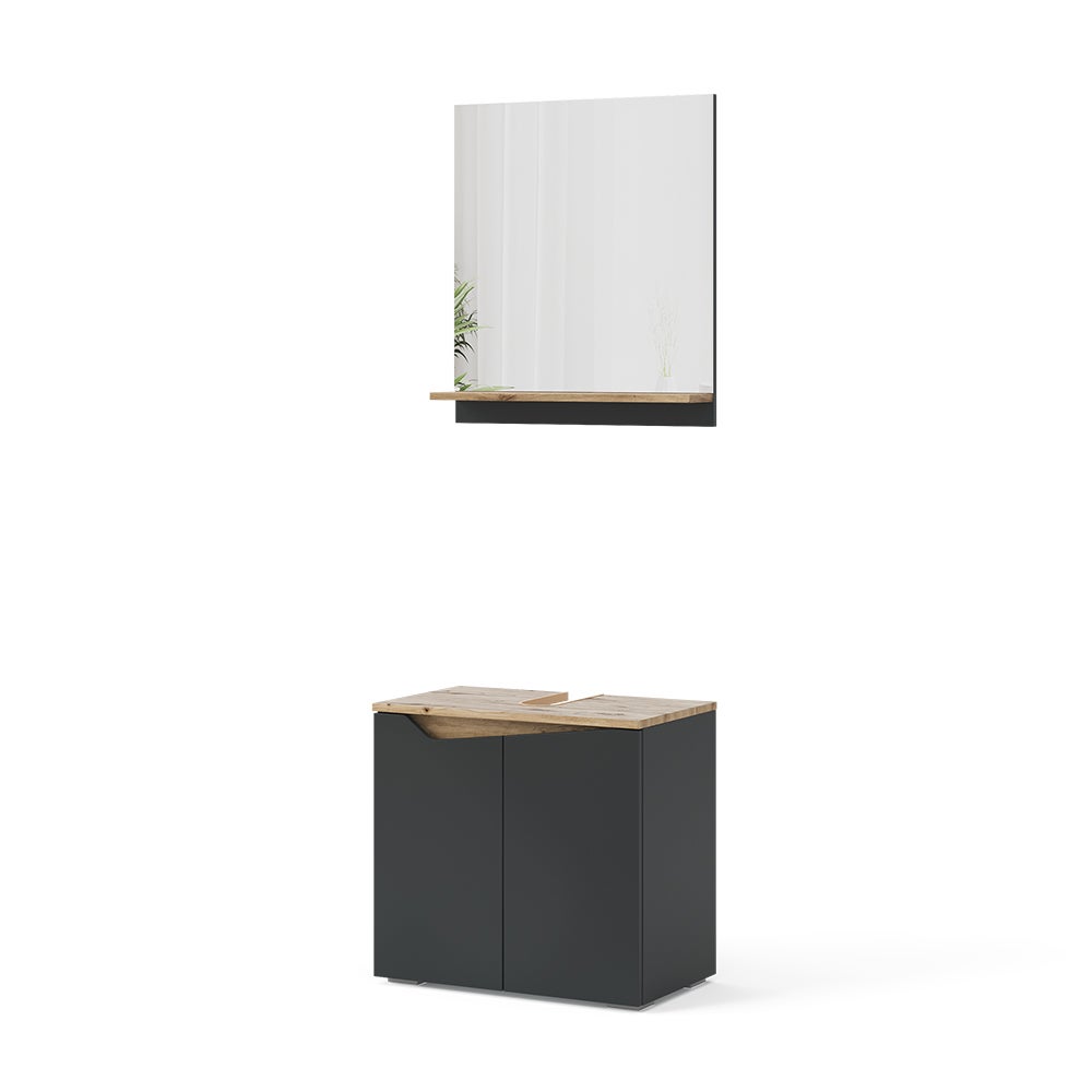 Vicco Zestaw mebli łazienkowych Marelle, Antracyt, 2 części